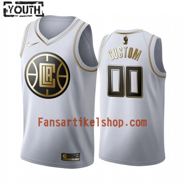 NBA Los Angeles Clippers Trikot Benutzerdefinierte Nike 2019-2020 Weiß Golden Edition Swingman - Kinder NBA Los Angeles Clippers Trikot Benutzerdefinierte Nike 2019-2020 Weiß Golden Edition Swingman - Kinder